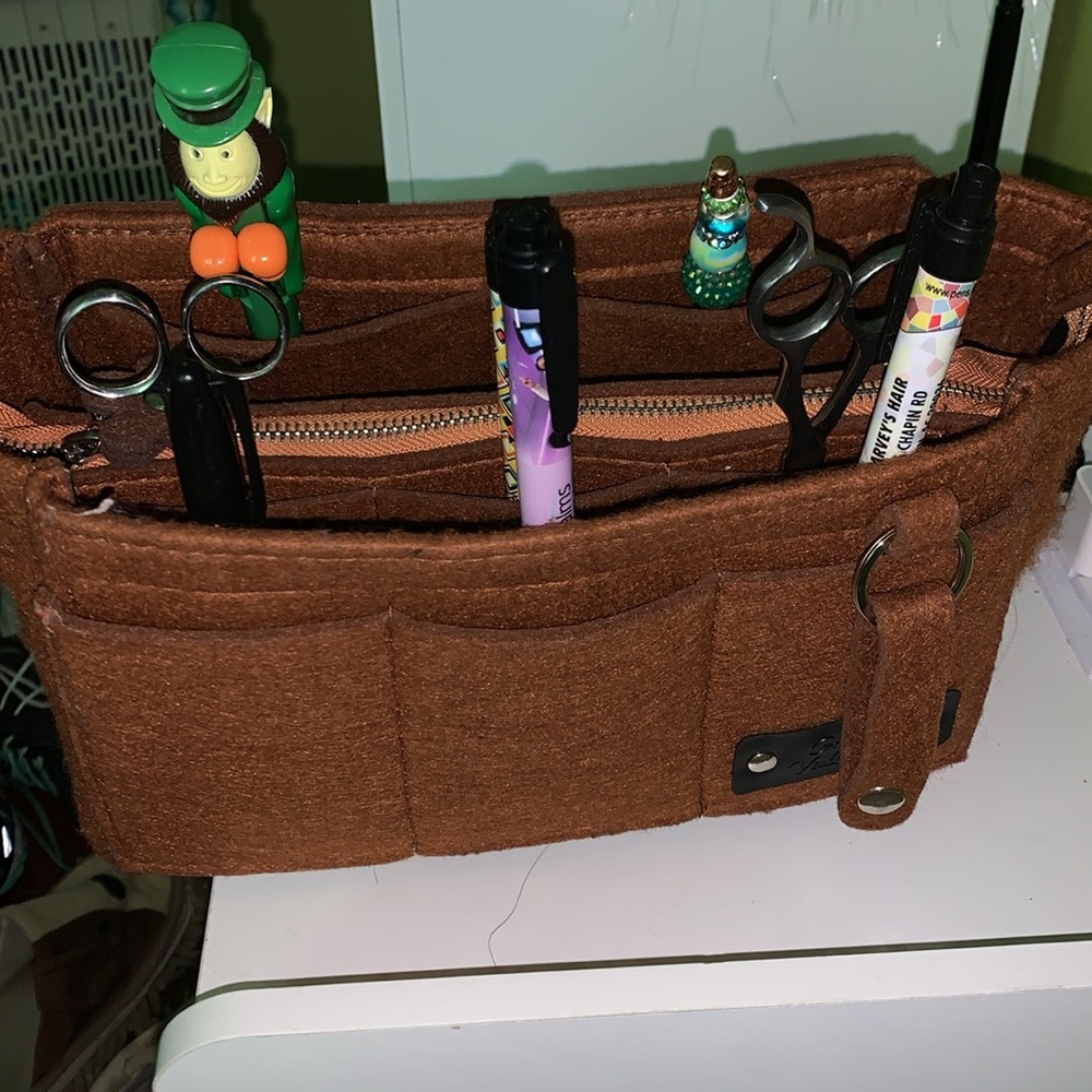 Gabriel Valentino Felt Organizer with Zippers and pockets